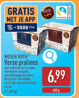Promotie: Moser Roth Verse pralines