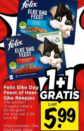 Aanbieding: Felix Elke Dag Feest of Heerlijke Reepjes