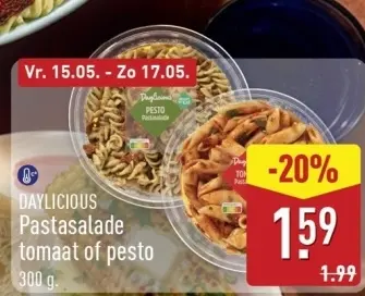 Aanbieding: Pastasalade tomaat of pesto