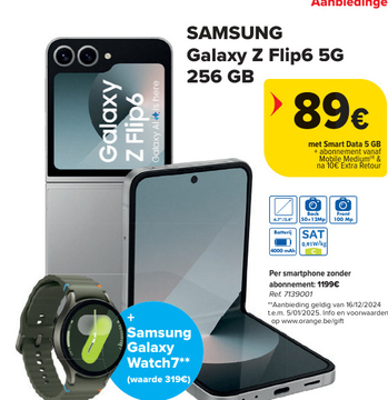 Aanbieding: SAMSUNG Galaxy Z Flip6 5G 256 GB