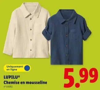 Offre: Chemise en mousseline