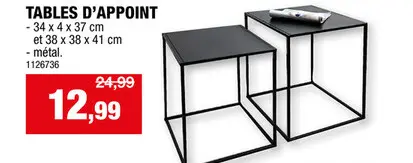Offre: Tables d'appoint
