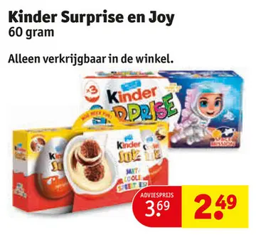 Aanbieding: Kinder Surprise en Joy