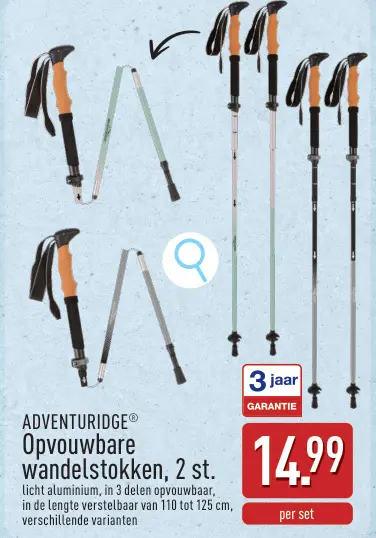 Promotie: Opvouwbare wandelstokken