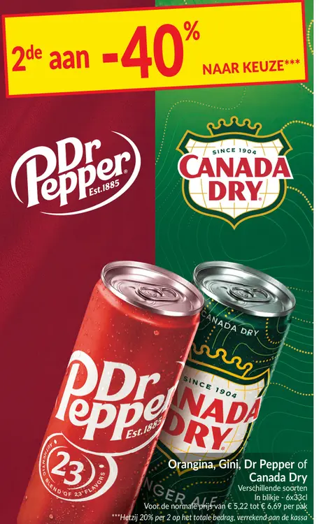 Promotie: Orangina, Gini, Dr Pepper of Canada Dry