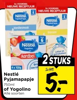 Aanbieding: Nestlé Pyjamapapje of Yogolino