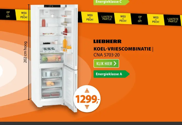 Aanbieding: Koel-vriescombinatie