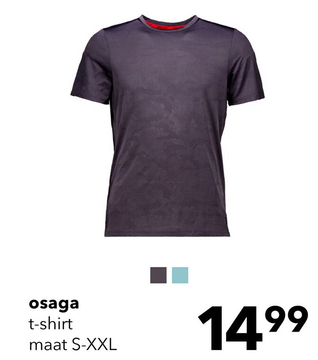 Aanbieding: Osaga Dry sport heren T-shirt grijs