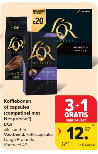 Promotie: Koffiebonen of capsules (compatibel met Nespr