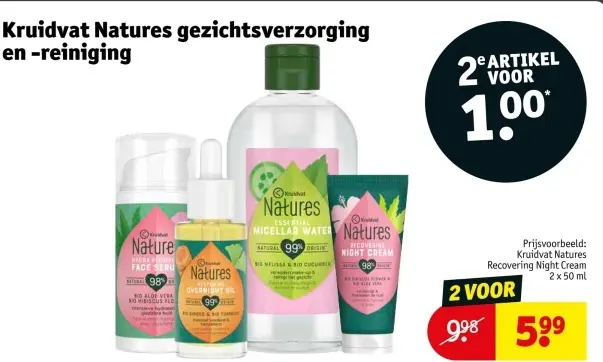 Aanbieding: Kruidvat Natures gezichtsverzorging en -reini