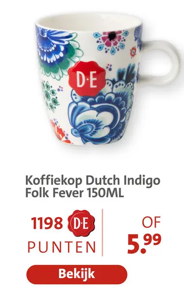 Aanbieding: Koffiekop Dutch Indigo Folk Fever