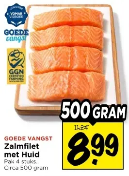 Aanbieding: Zalmfilet met Huid