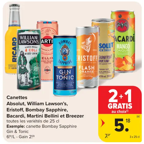 Offre: Canettes