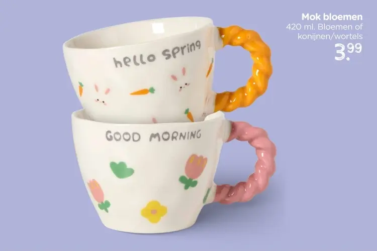 Aanbieding: Mok bloemen