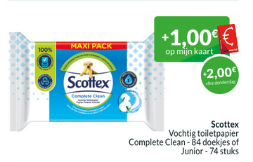 Aanbieding: Scottex Vochtig toiletpapier Complete Clean of Junior 