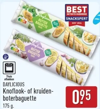 Aanbieding: Knoflook- of kruiden- boterbaguette