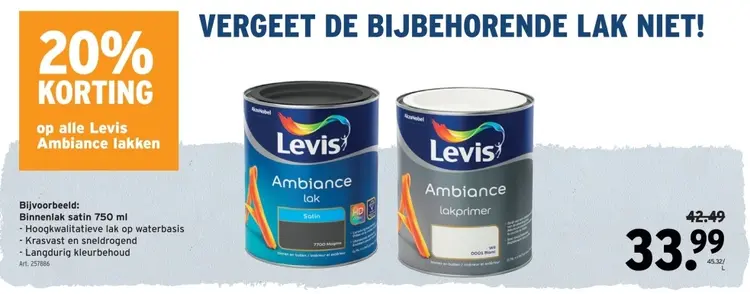 Promotie: Binnenlak satin