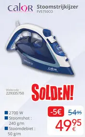 Aanbieding: Calor Stoomstrijkijzer FV5750CO