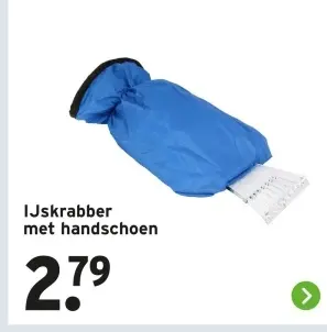 Aanbieding: IJskrabber met handschoen