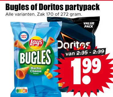 Aanbieding: Bugles of Doritos partypack
