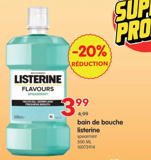 Offre: bain de bouche listerine