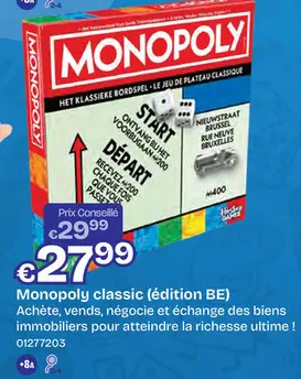 Offre: Monopoly classic (édition BE)