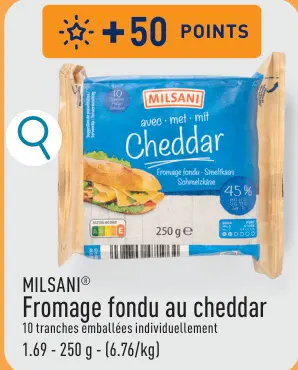 Offre: Fromage fondu au cheddar