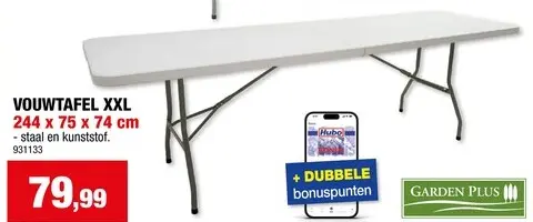 Promotie: Garden Plus Vouwtafel XXL