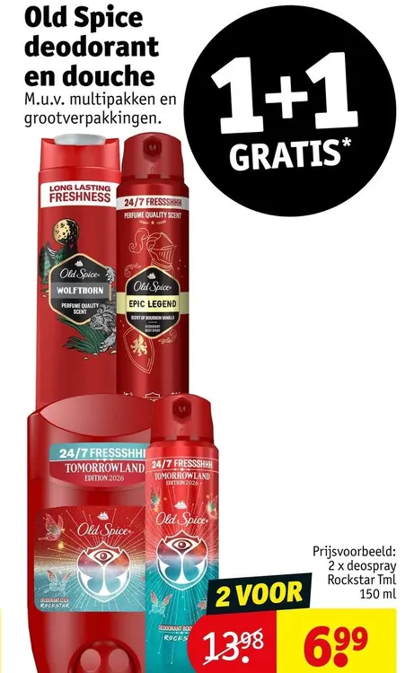 Promotie: Old Spice deodorant en douche