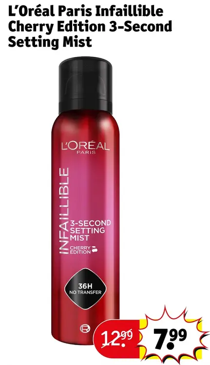 Aanbieding: Infaillible Cherry Edition 3-Second Setting Mist