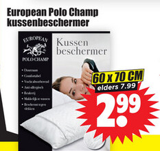 Aanbieding: European Polo Champ kussenbeschermer