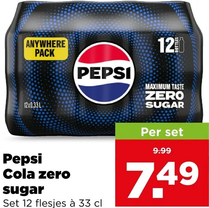 Aanbieding: Cola zero sugar