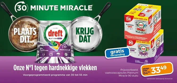 Aanbieding: Vaatswascapsules Platinum Miracle