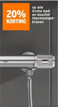 Aanbieding: Grohe bad- en douchethermostaatkranen