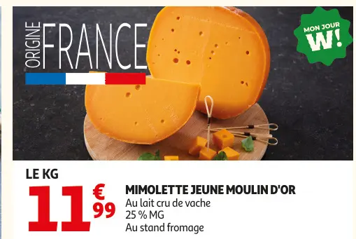 Promotie: Mimolette jeune MOULIN D'OR