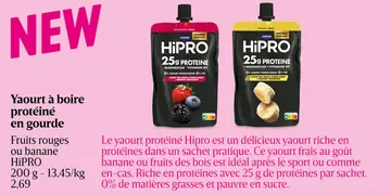 Offre: Yaourt à boire protéiné en gourde Fruits roug