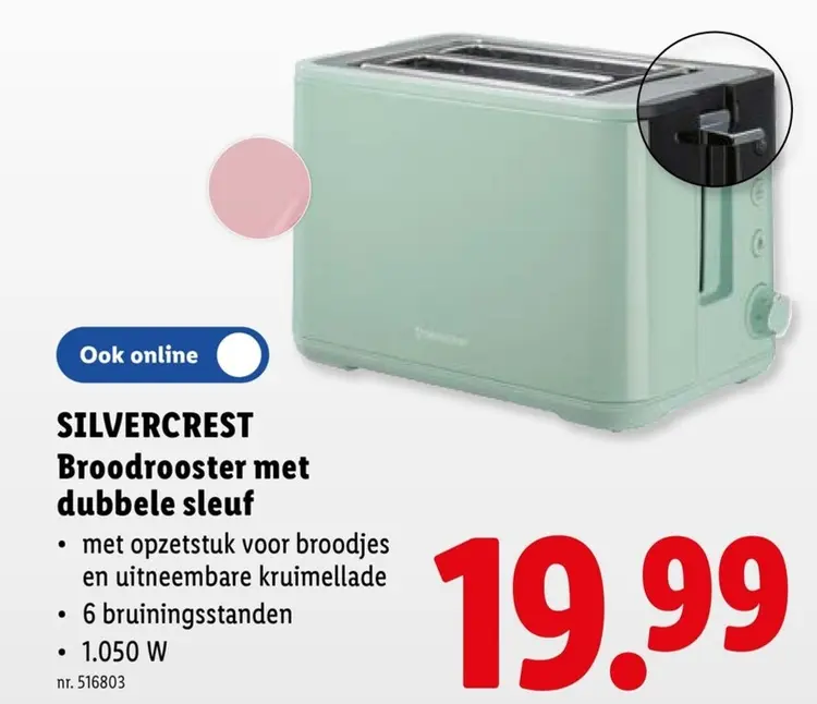 Promotie: Broodrooster met dubbele sleuf