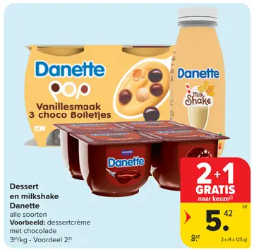 Aanbieding: Dessert en milkshake