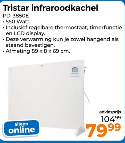 Aanbieding: Tristar infraroodkachel