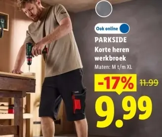 Aanbieding: Korte heren werkbroek