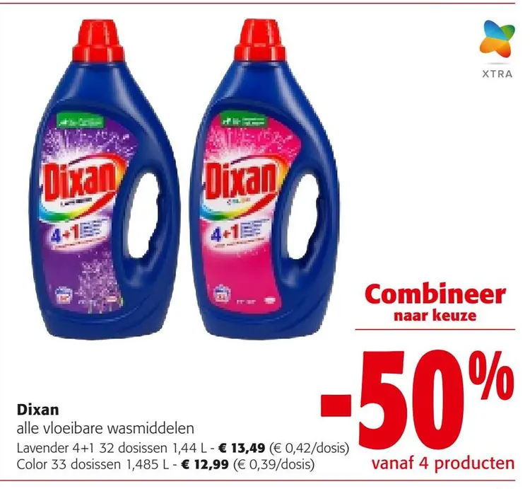 Aanbieding: Dixan alle vloeibare wasmiddelen
