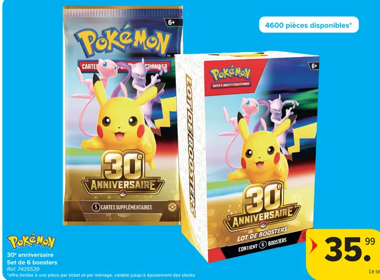 Offre: Set de 6 boosters 30e anniversaire