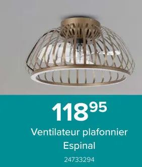 Offre: Ventilateur plafonnier