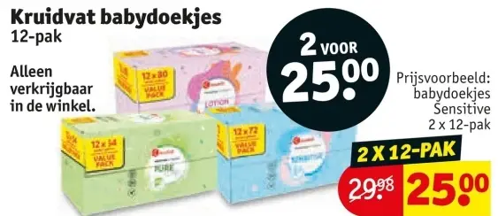 Aanbieding: Kruidvat babydoekjes