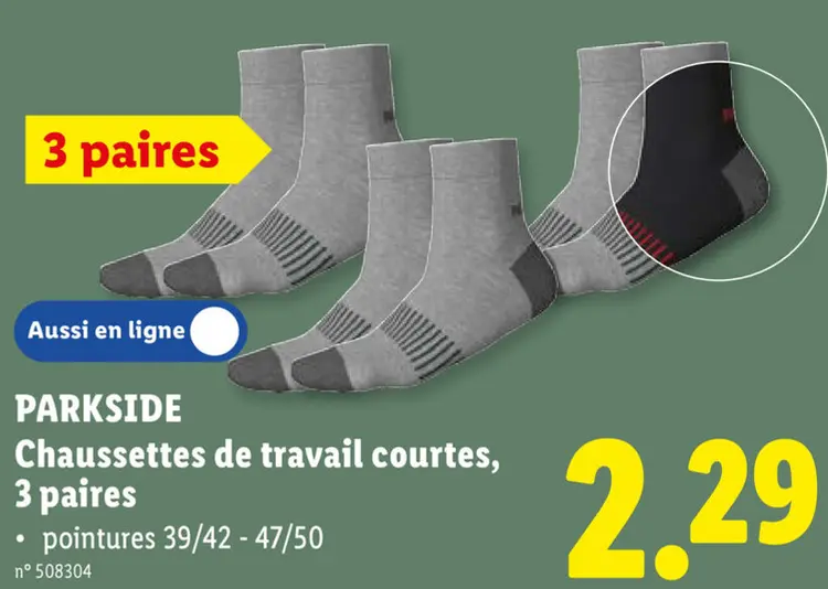Offre: Chaussettes de travail courtes
