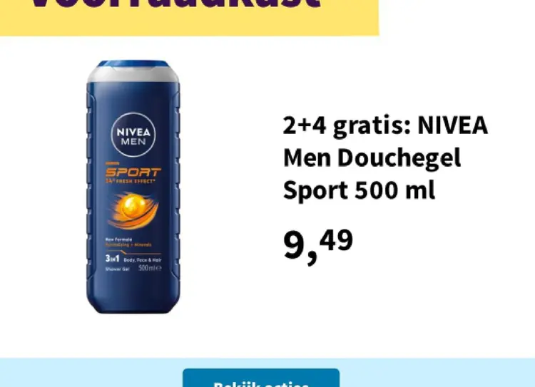 Aanbieding: NIVEA Men Douchegel Sport