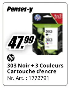 Offre: 303 Noir + 3 couleurs