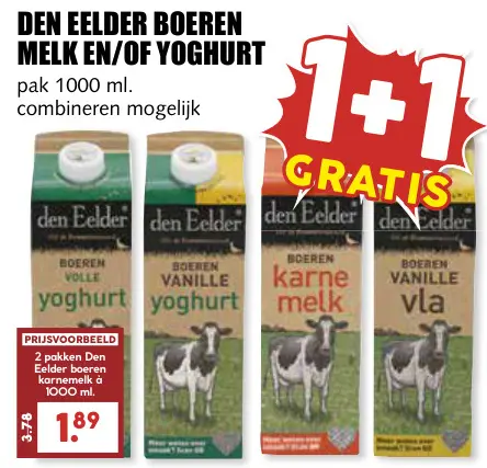 Aanbieding: Boeren melk en/of yoghurt