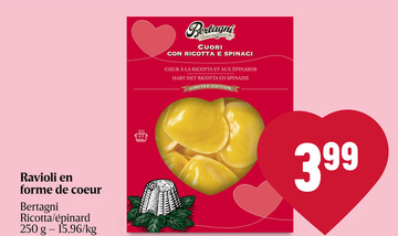 Offre: Ravioli en forme de coeur