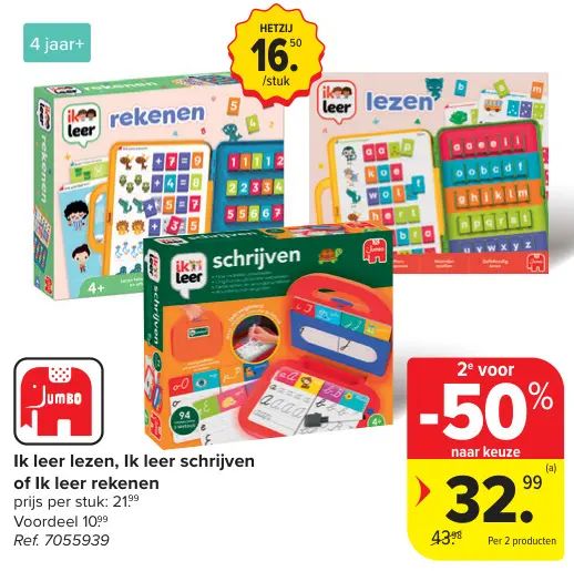 Promotie: Ik leer lezen, Ik leer schrijven of Ik leer rekenen